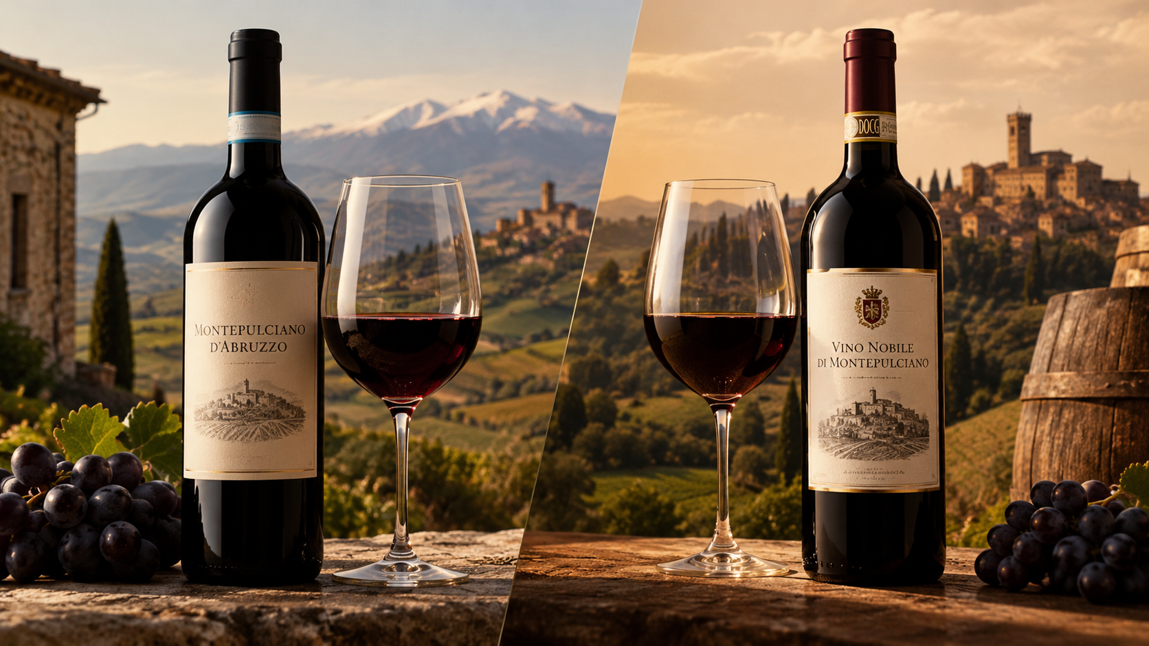 Montepulciano d'Abruzzo ou Vino Nobile di Montepulciano?