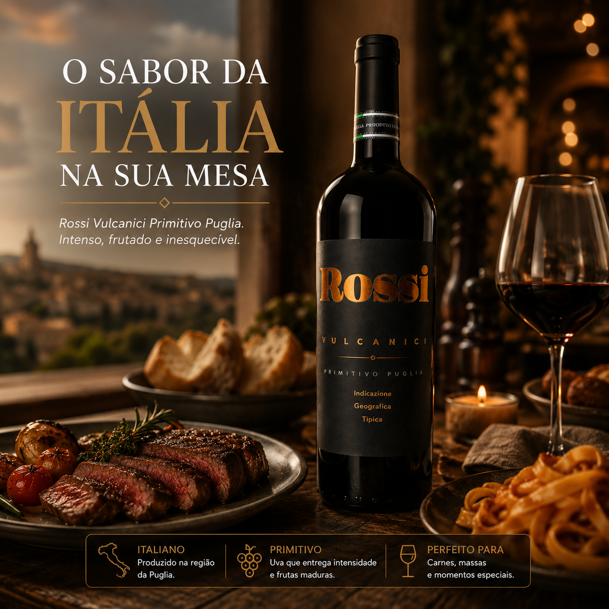 Vinho Tinto Rossi Vulcanici Primitivo