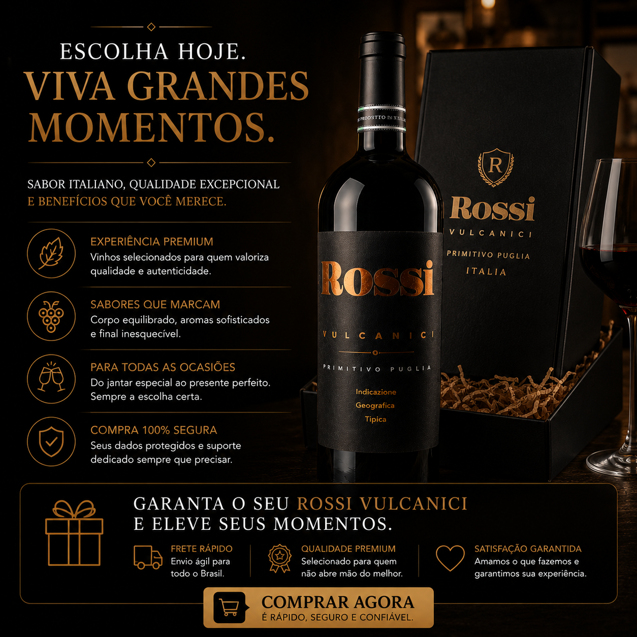 Vinho Tinto Rossi Vulcanici Primitivo