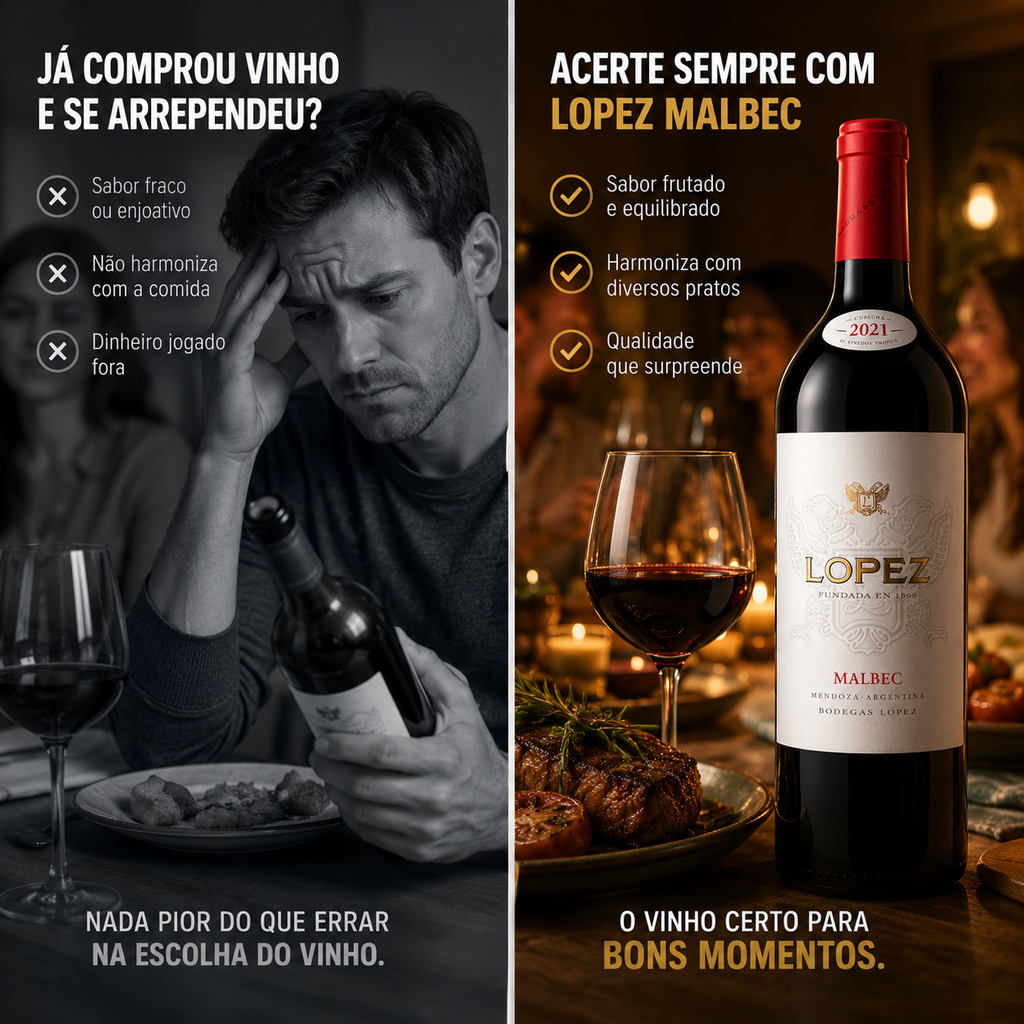 Vinho Tinto López Malbec Bodegas López Mendoza 2024 750ml