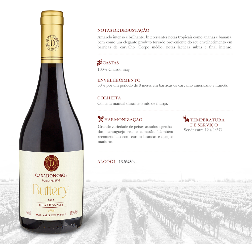 Casa Donoso Buttery Chardonnay Branco