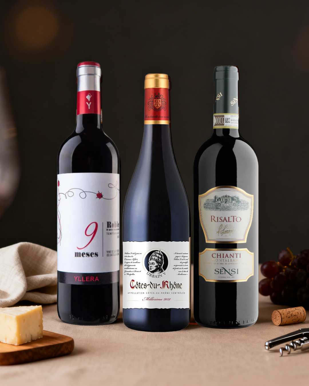 Kit Velho Mundo: 3 Tintos Clássicos para Beber Bem - de verdade