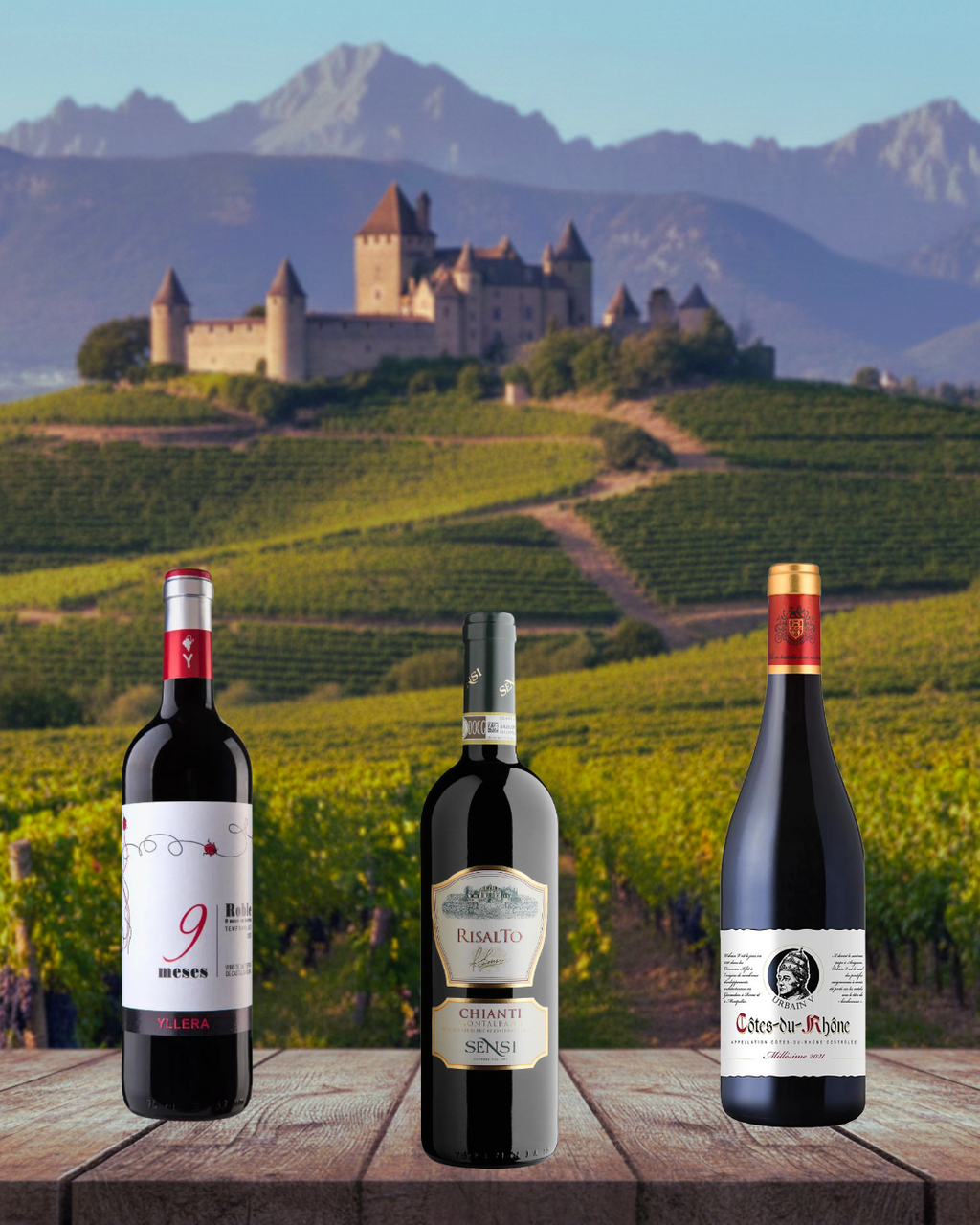 Kit Velho Mundo: 3 Tintos Clássicos para Beber Bem - de verdade