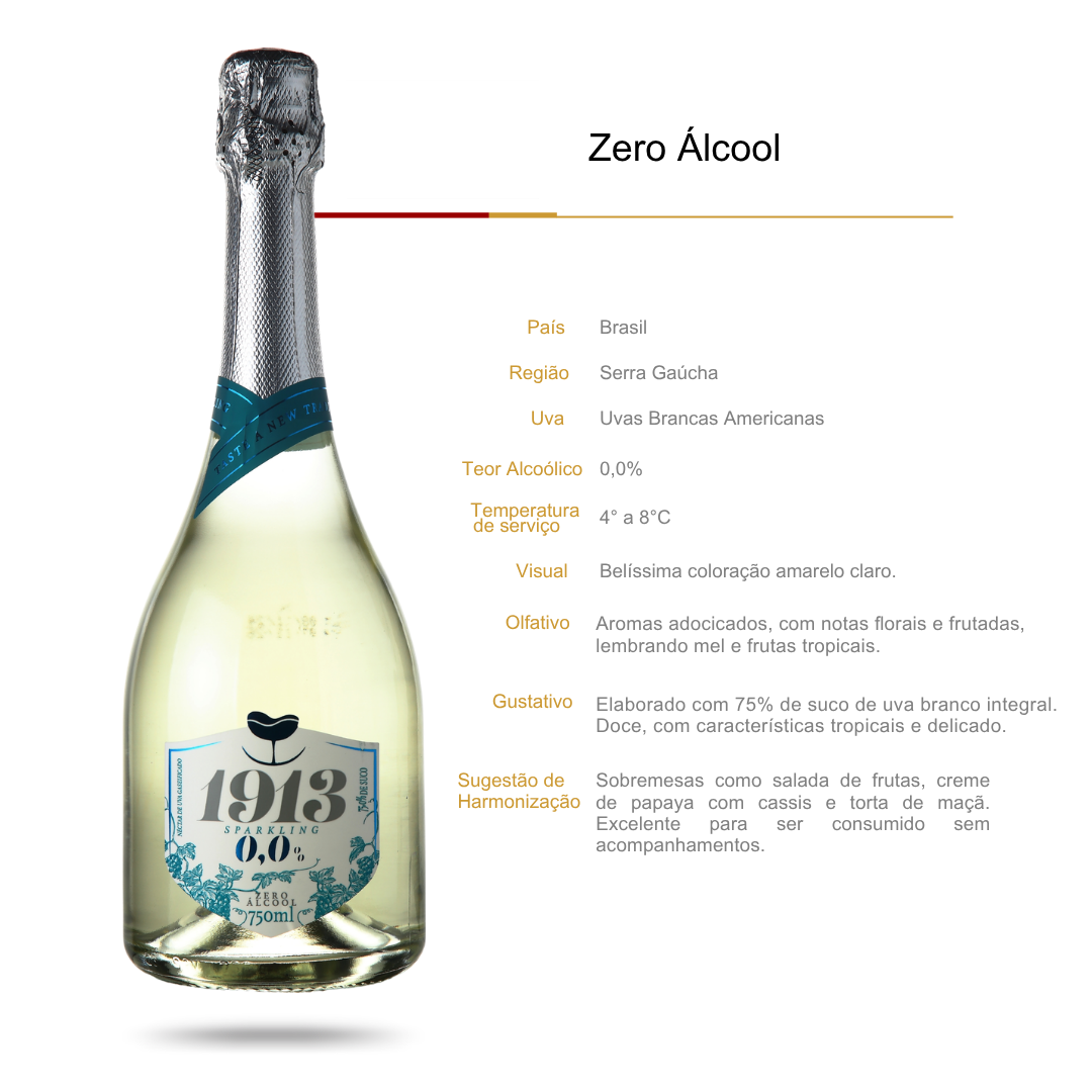 Espumante Zero Álcool 1913 Sparkling Nectar de Uva
