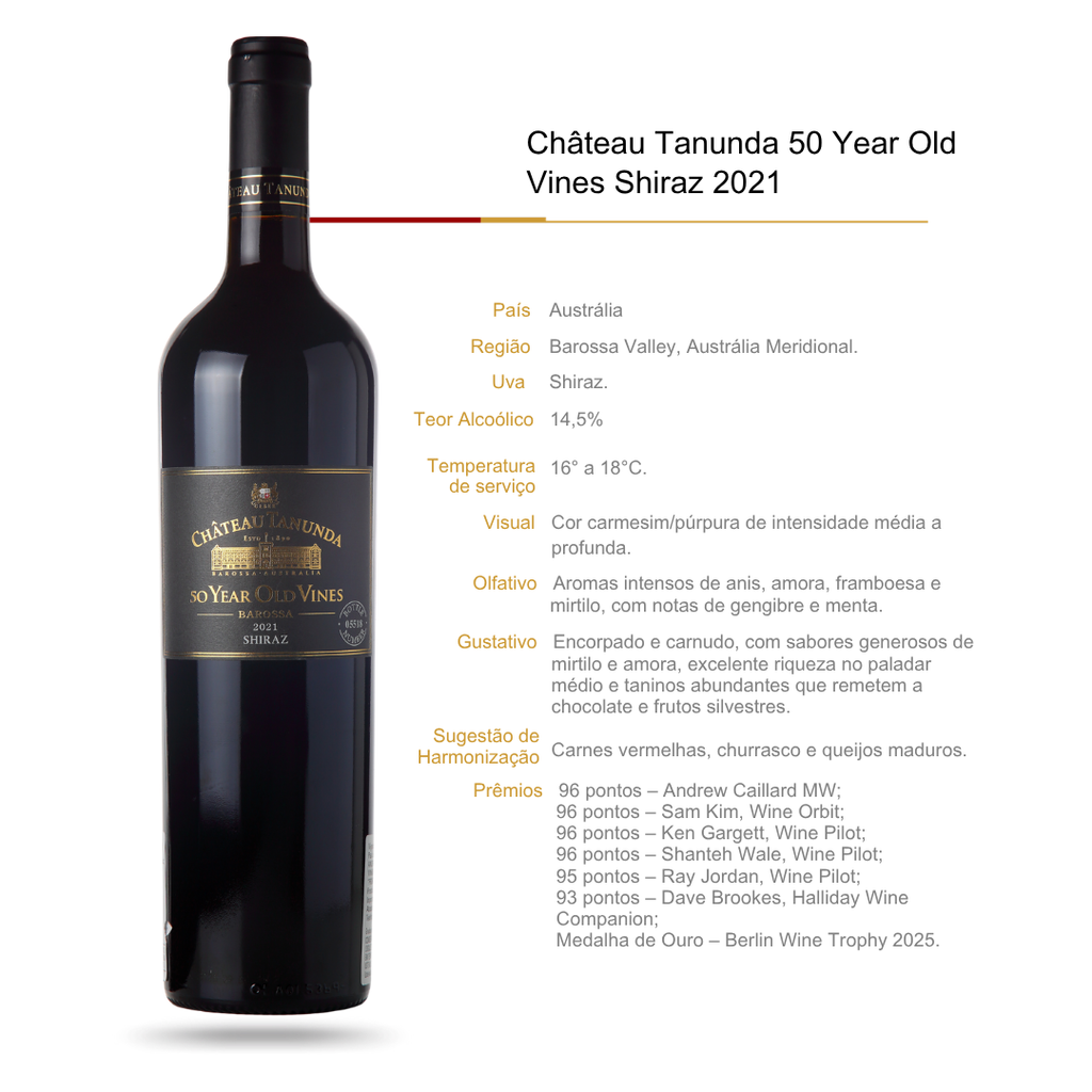 Vinho Tinto 50 Year Old Vines Château Tanunda Barossa