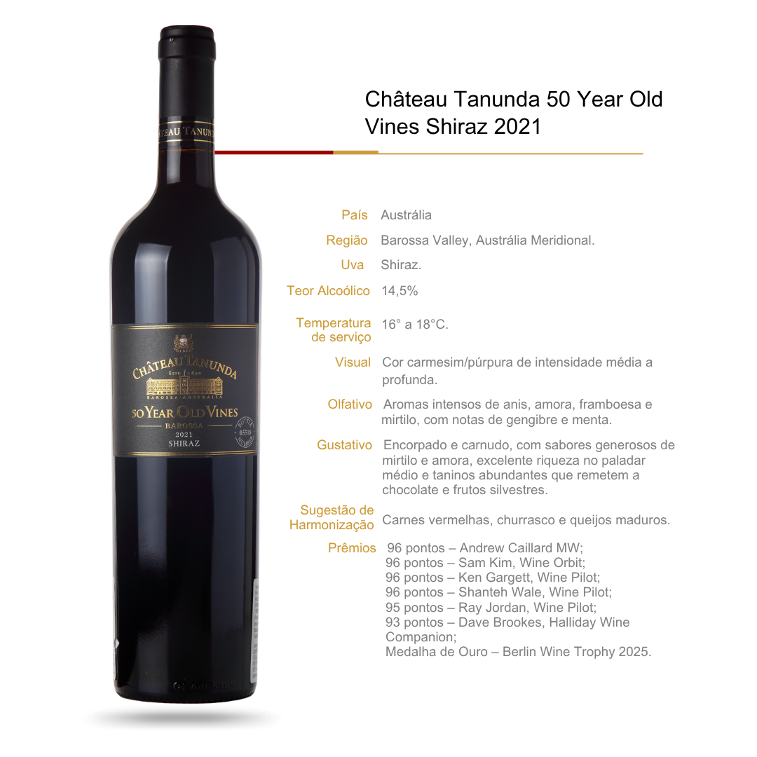 Vinho Tinto 50 Year Old Vines Château Tanunda Barossa