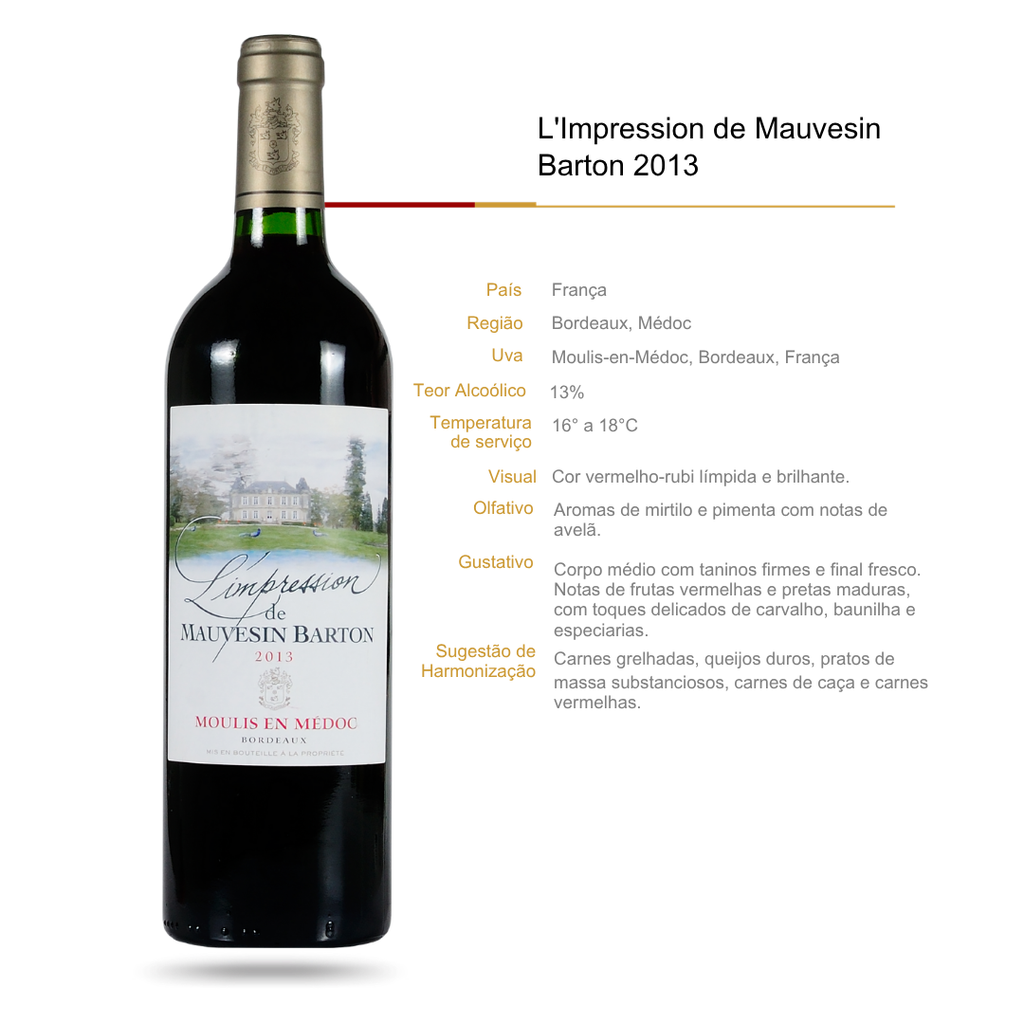 Vinho Tinto L'Impression de Mauvesin Barton Blend