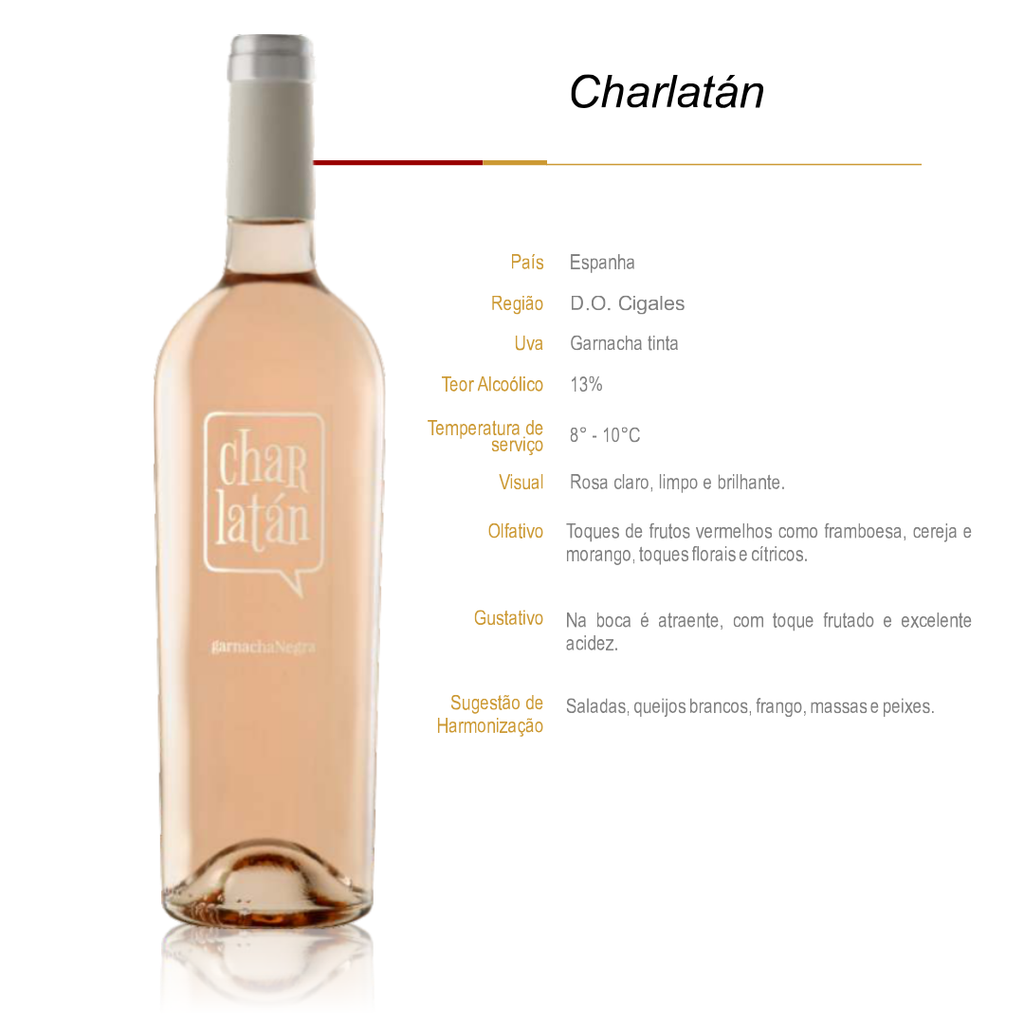 Vinho Rosé Charlatan Garnacha