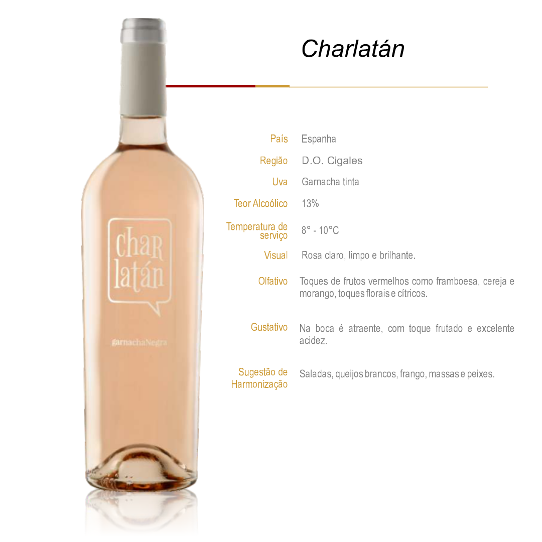 Vinho Rosé Charlatan Garnacha