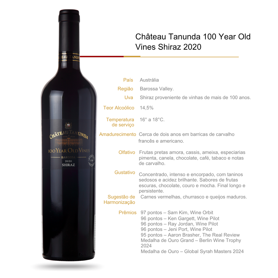 Vinho Tinto 100 Year Old Vines Barossa Shiraz