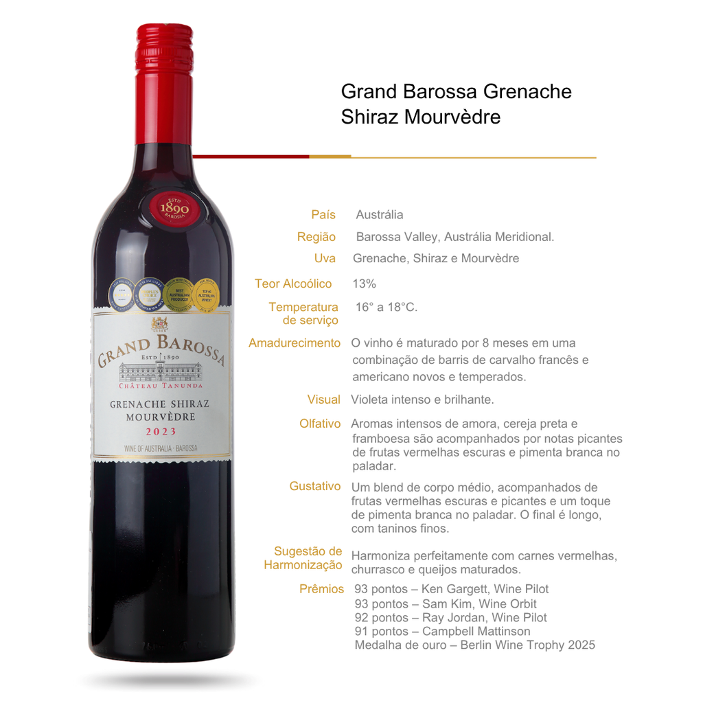 Vinho Tinto Château Tanunda Grand Barossa