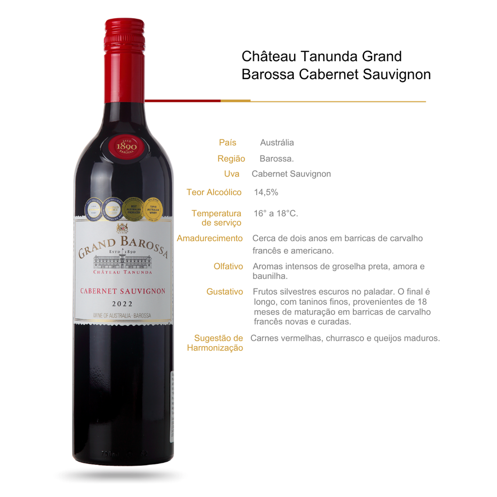 Vinho Tinto Château Tanunda Grand Barossa Cabernet Sauvignon