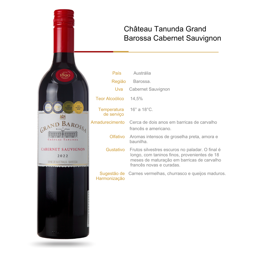 Vinho Tinto Château Tanunda Grand Barossa Cabernet Sauvignon