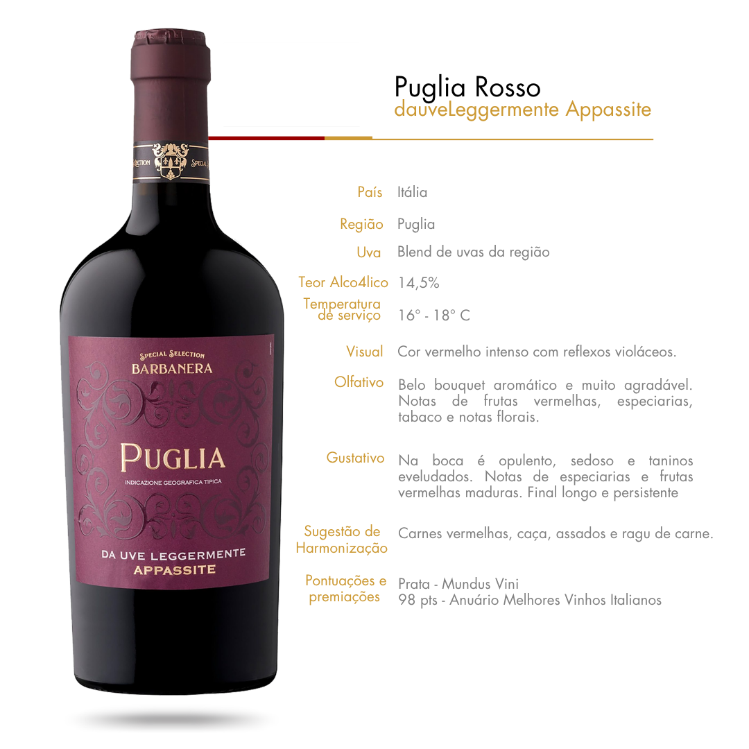 Vinho Tinto Puglia Special Selection IGT Blend
