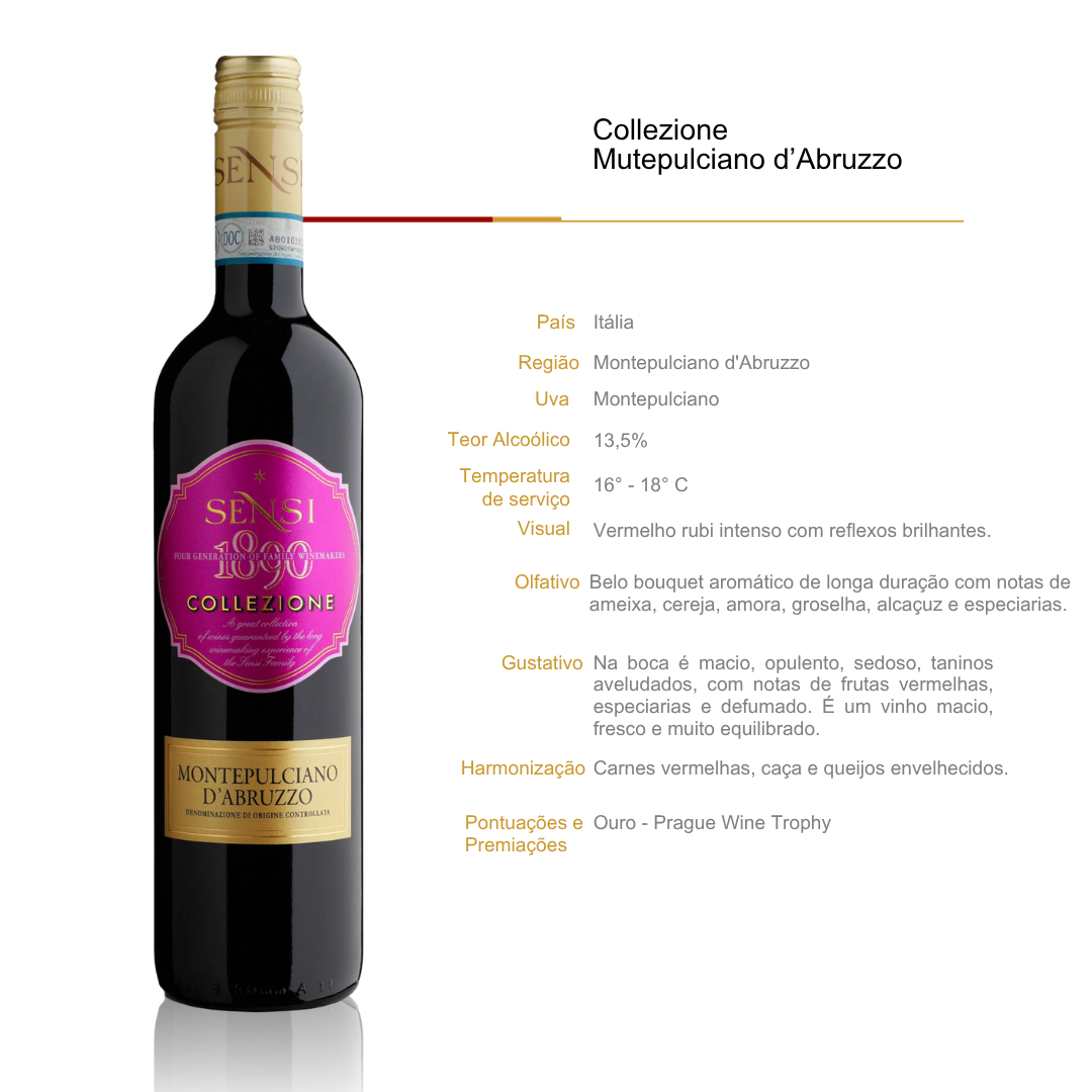 Vinho Tinto Collezione Montepulciano d'Abruzzo DOC Sensi