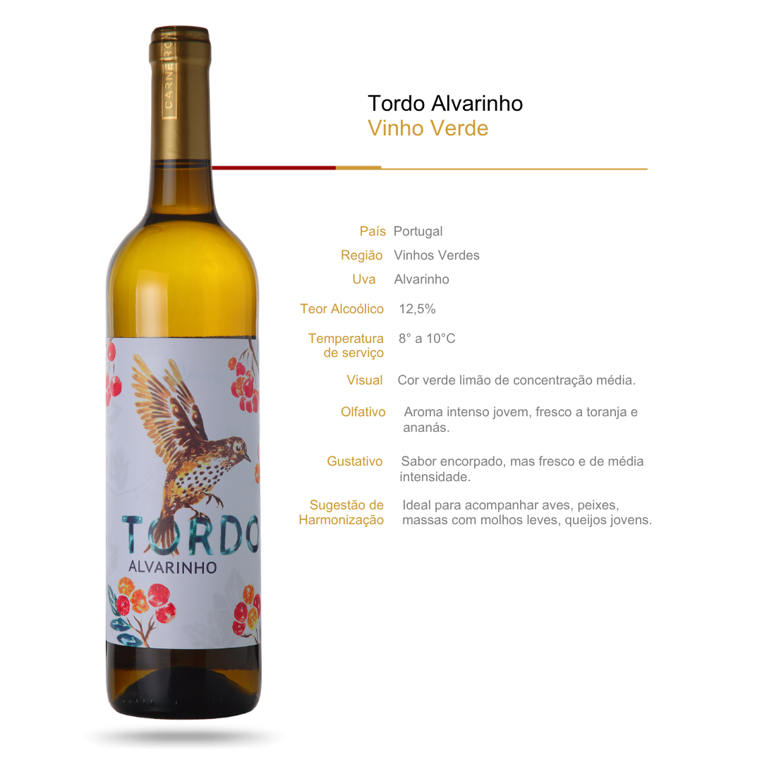 Vinho Branco Tordo Alvarinho Vinho Verde DOC
