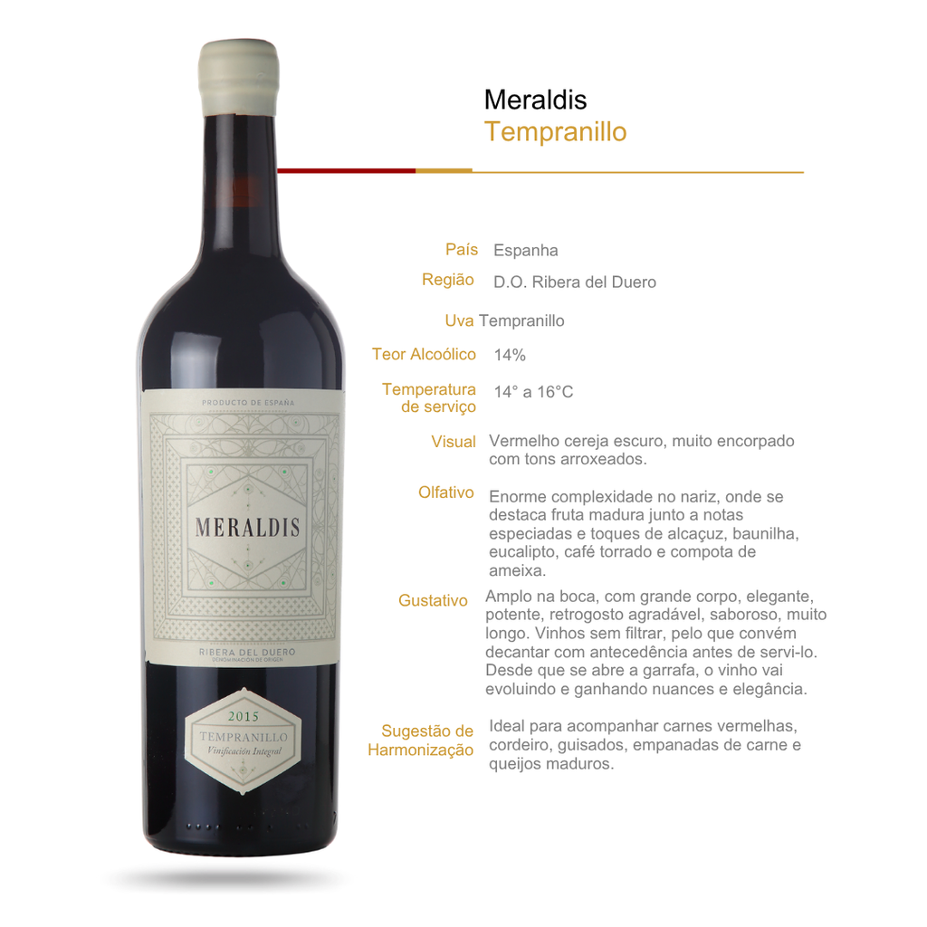 Vinho Tinto Meraldis Tempranillo
