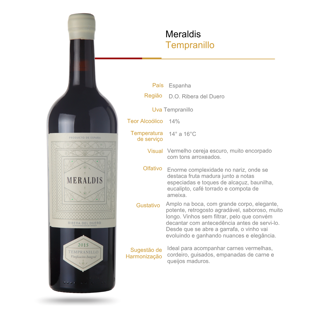 Vinho Tinto Meraldis Tempranillo