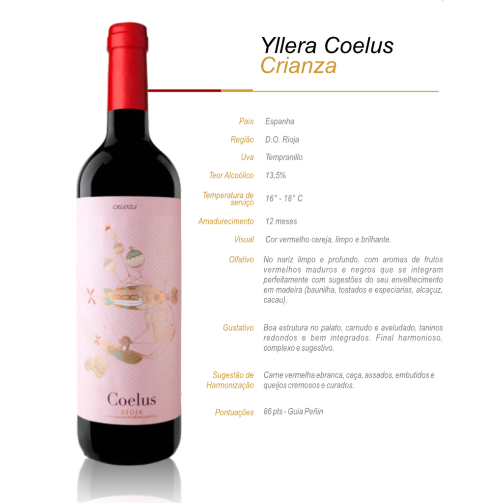 Vinho Tinto Coelus Crianza Tempranillo