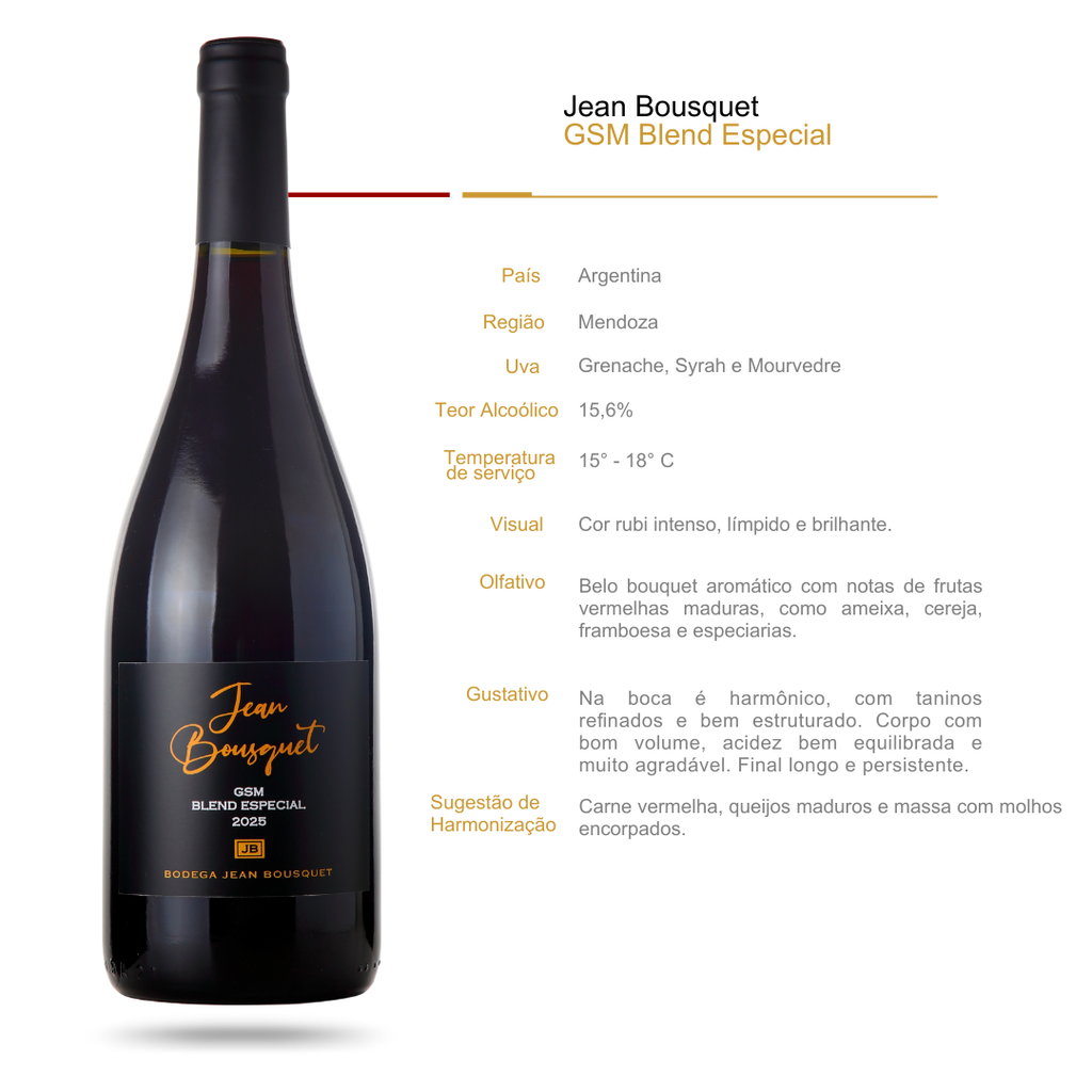 Vinho Tinto Jean Bousquet Santa Bax GSM Orgânico