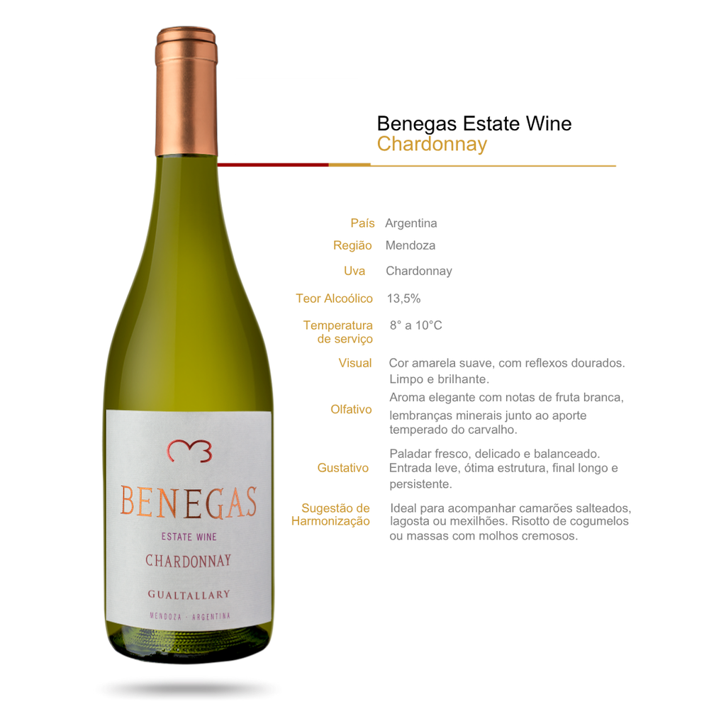 Vinho Branco Benegas Estate Chardonnay Gualtallary Mendoza