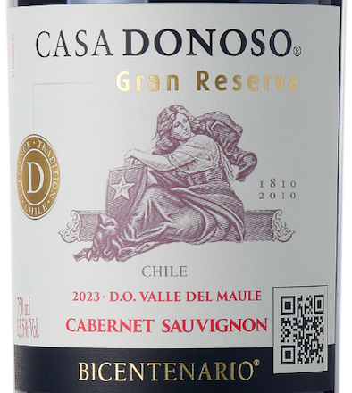 Vinho Tinto Casa Donoso Bicentenario Gran Reserva Cabernet Sauvignon