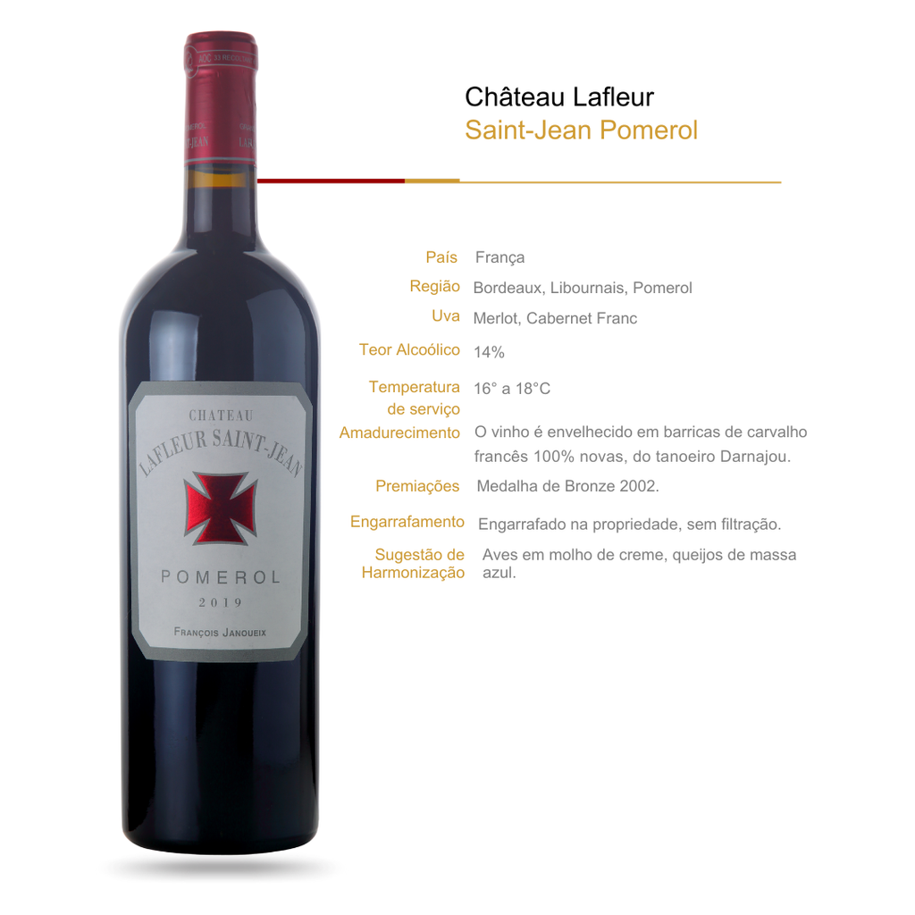 Vinho Tinto Château Lafleur Saint-Jean Pomerol Merlot 2019