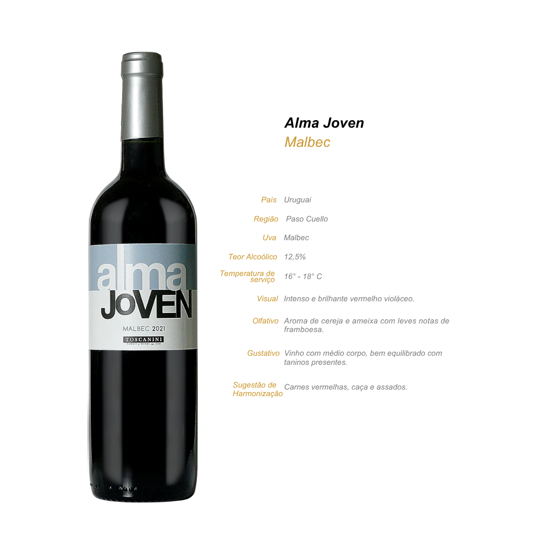 Vinho Tinto Alma Joven Malbec 2021