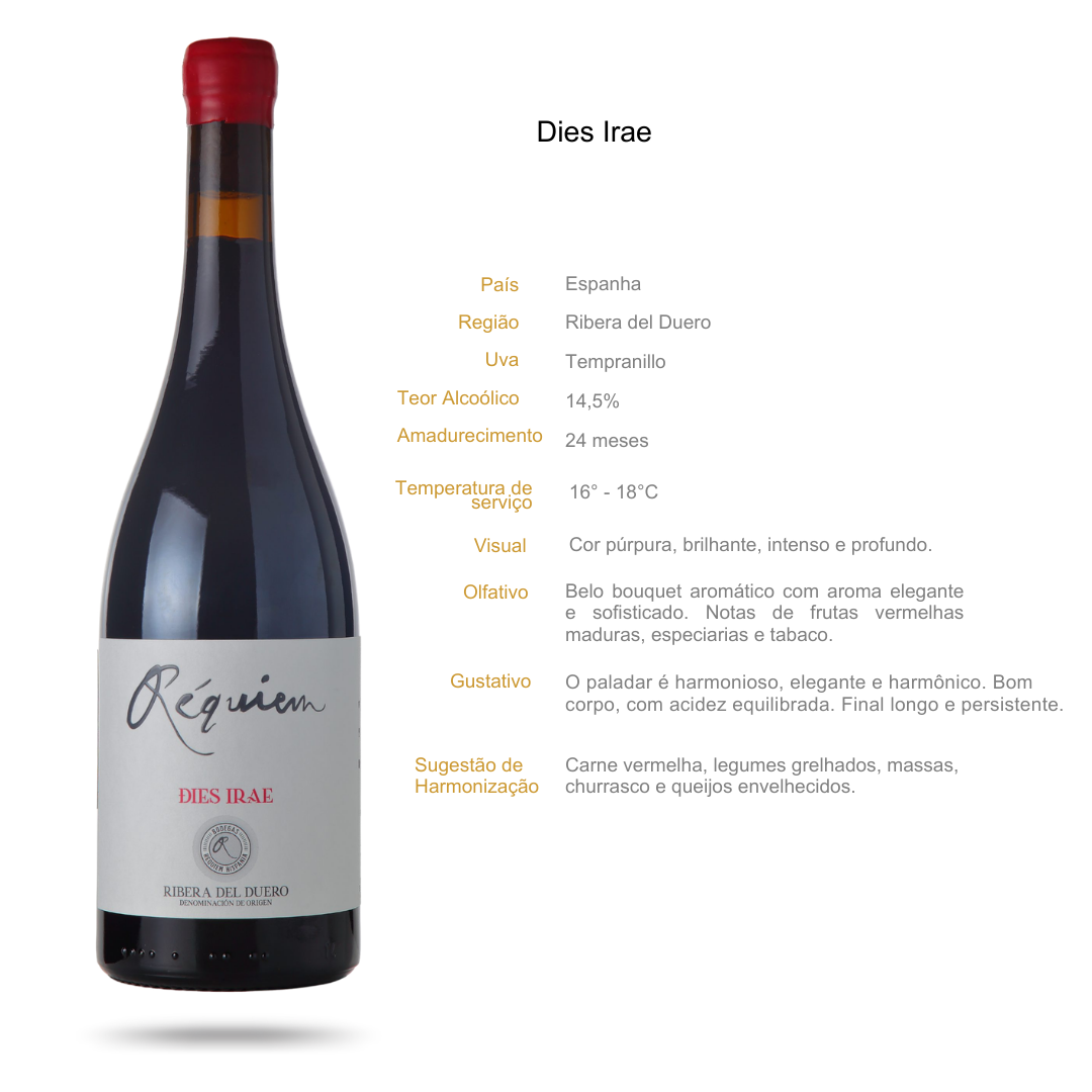 Vinho Tinto Réquiem Hispania Dies Irae Ribera del Duero