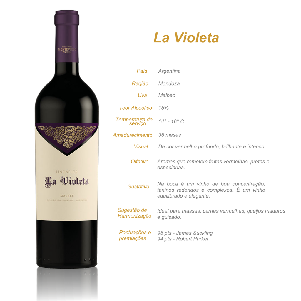 Vinho Tinto Monteviejo Lindaflor La Violeta Malbec