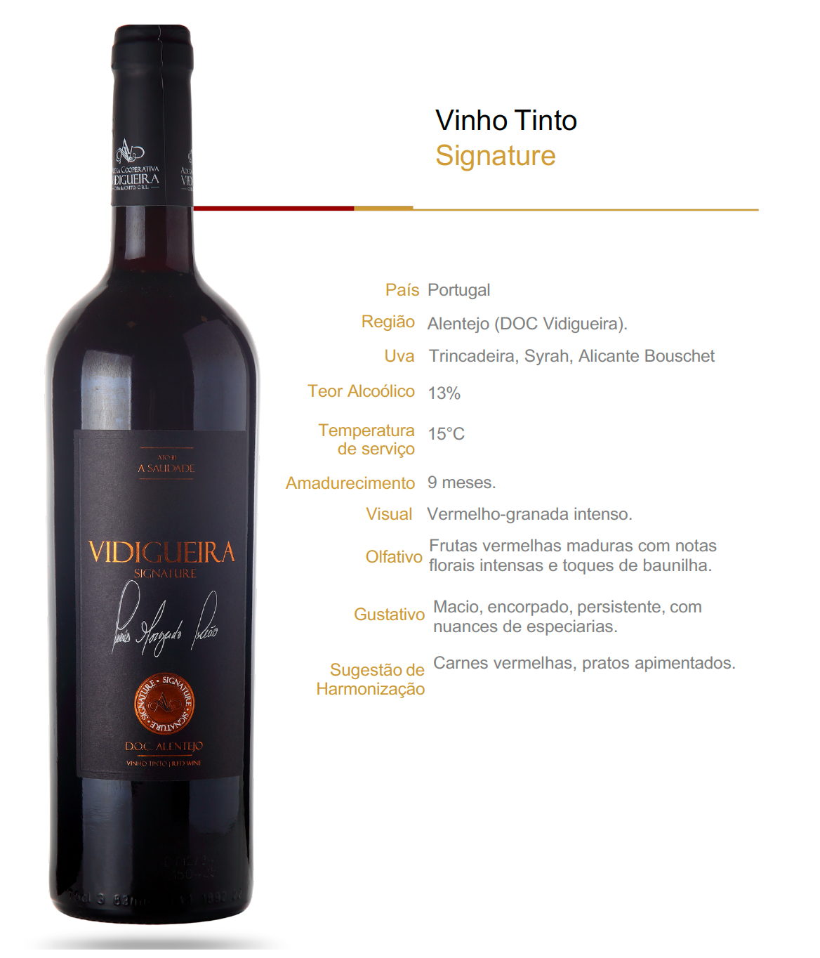 Vinho Tinto Vidigueira Signature Alentejo DOC