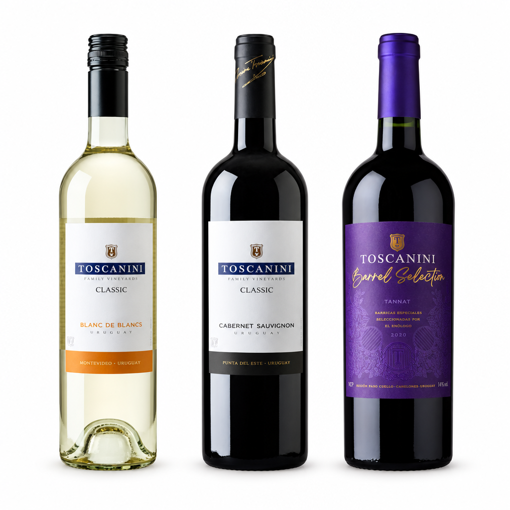 Kit Uruguai: Toscanini Branco, Cabernet e Tannat 750ml