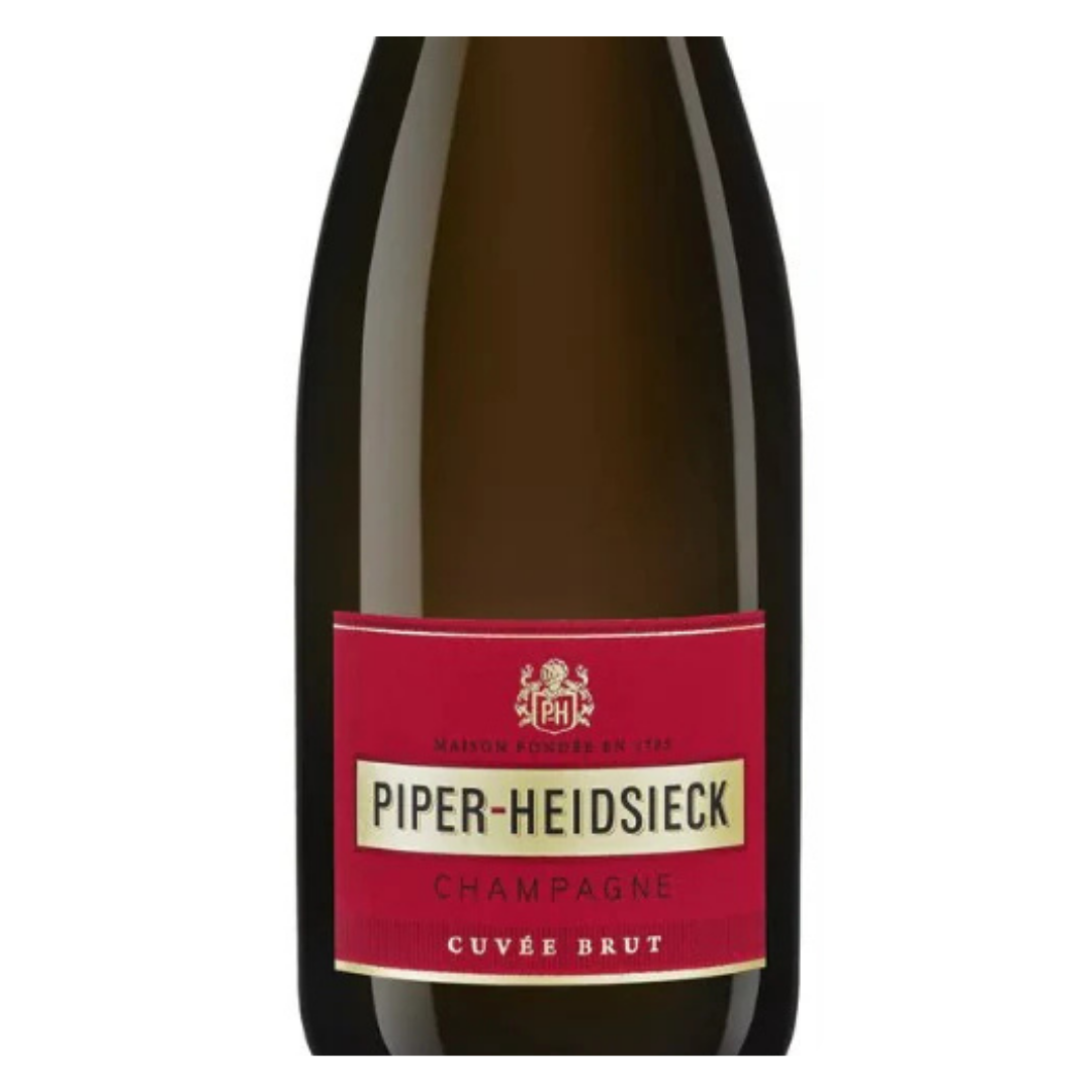 Detalhe do rótulo especial Marilyn Monroe no Champagne Piper-Heidsieck, destacando o design comemorativo.