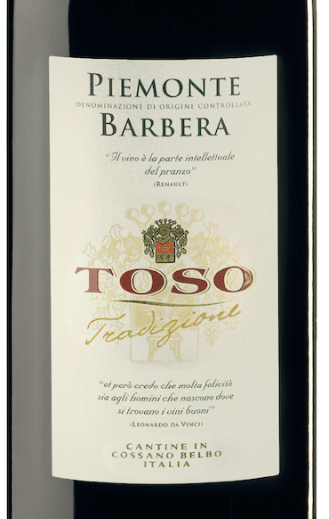 Vinho Tinto Barbera Piemonte DOC Toso Itália 750ml