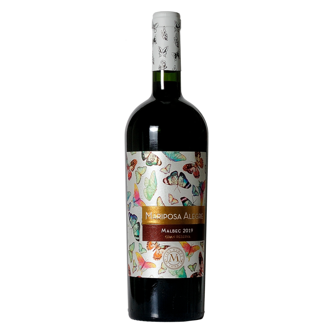 Vinho Tinto Chileno Mariposa Alegre Gran Reserva Malbec 2019